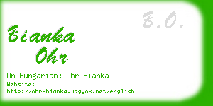 bianka ohr business card